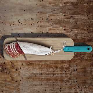 Trebonn | Artù - Integrated Knife - Salami | Bamboo Wood | Blue | 1 pc