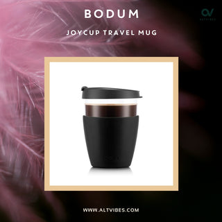 Bodum | JoyCup Travel Mug | Borosilicate Glass | 0.4 L | Black