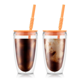 Bodum | Pavina To-Go Double Wall Tumbler with Lid & Straw | 0.3L | Matisse