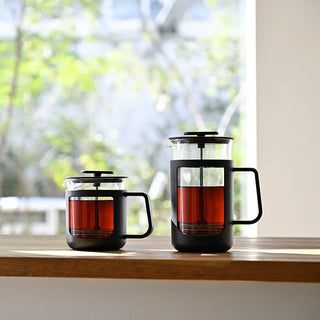 Hario | Cafe Press - U Tea & Coffee Press | Glass | Black | 300 ml