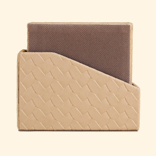 Three Sixty Degree | Entwine - Coasters | Vegan Leather | Beige | Set of 6