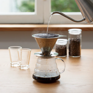 Hario | Double Mesh Metal Dripper | Size 02 | Capacity 1-4 Cups | Stainless Steel