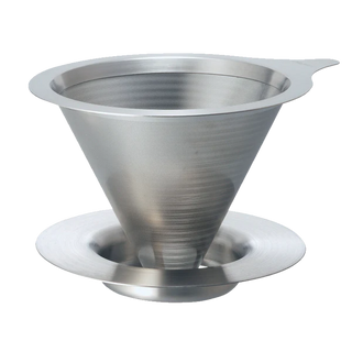 Hario | Double Mesh Metal Dripper | Size 01 | Capacity 1-2 Cups | Stainless Steel