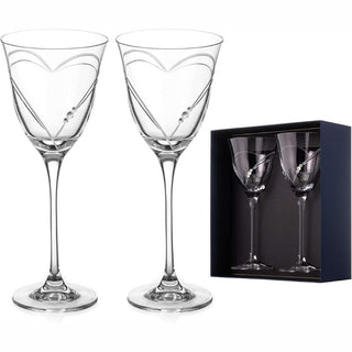 Diamante Red Wine Glasses