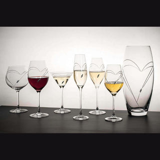 Diamante White Wine Glasses
