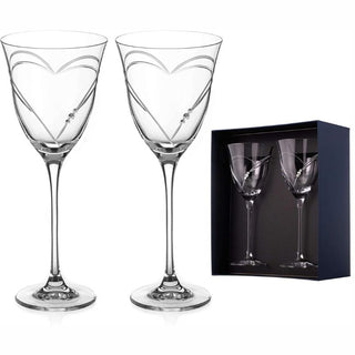 Diamante crystal red wine glass