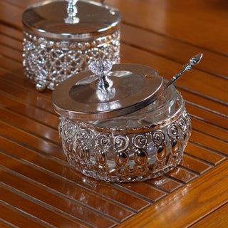 Āvaas | Tarangini - Diamond Knob Sugar Candy with Spoon and Glass Bowl