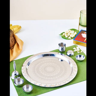 Etching Pooja Thali
