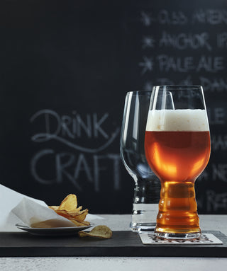 Fluted pilsner glass