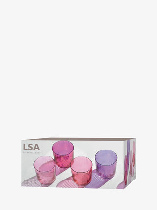 LSA International | Gems Tumbler Assorted Garnet | 310ml | Set - 4