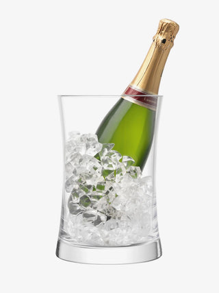 LSA International | Moya - Ice Bucket with Champagne Flute Serving Set | Clear | Crystal | Set of 7