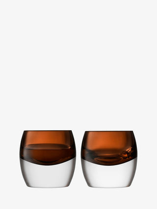 LSA International | Whisky Club - Tumblers | 230 ml | Crystal | Brown | Set of 2