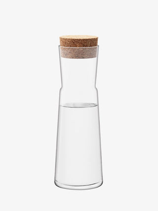 LSA International | Gio - Carafe & Cork Stopper | 1.36 Litres | Clear | Crystal | 1 pc