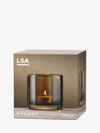 LSA International | Epoque Tealight Holder | H8.5cm | Amber/Lustre | 1 Pcs