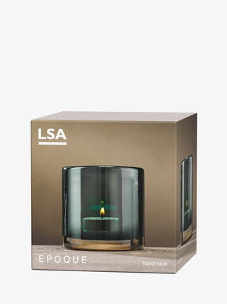 LSA International | Epoque Tealight Holder | H8.5cm | Peacock/Lustre |1 Pcs