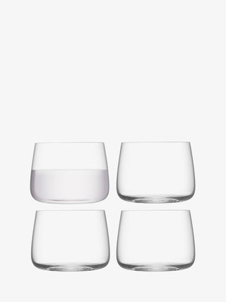 LSA International | Metropolitan - Stemless Glasses | 360 ml | Crystal | Clear | Set of 4