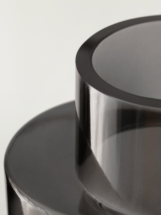 LSA International | Tier - Vase | 26 cm | Crystal | Slate Grey | 1 pc
