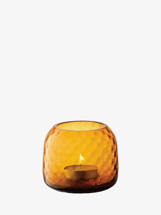 LSA International | Dapple Tealight Holder/Vase | H7cm | Sun Amber |1 Pcs |1 Pcs