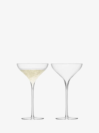 LSA International | Savoy Champagne Saucer | 250ml | Clear | Set-2