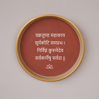 Hand-painted terracotta wall decor

