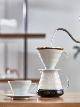 Hario | Hot Brew Paper Drip | Size 02 | 1-4 Cups | Ceramic | White