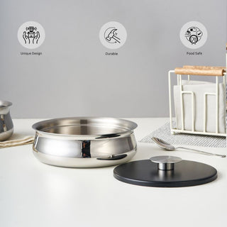 Heat retaining serving bowl