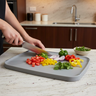 Chopping Board with Non Slip Feet - Grey