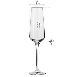 Krosno crystal toasting flutes