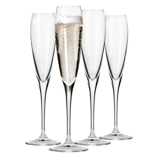 Krosno glass champagne flutes