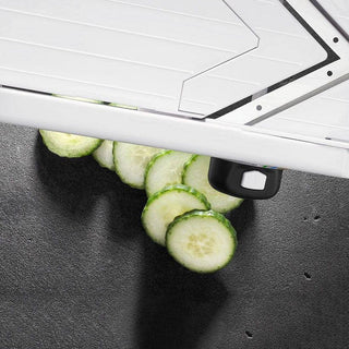 OXO Food Slicer with adjustable height for thin or thick potato slices