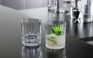 Spiegelau | Perfect Serve - Decanter & Double Old Fashioned (DOF) Tumblers | Crystal | Clear | Set of 3
