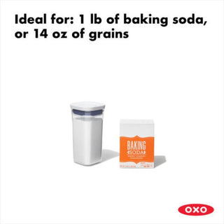 OXO | Good Grips Pop Container | Mini Square - Short | 450 g | BPA-Free Plastic | Clear