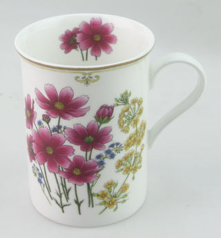 Stechcol | Cherry Blossom - Tea/Coffee Cup | 290 ml | Bone China | White with Pink Florals | 1 pc