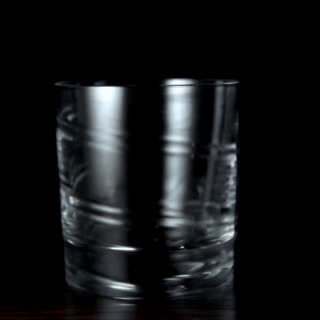 Shtox | Rotating Glass Shtox (001) - Double Curved Lines | 320 ml | Crystal | Clear | Single Piece