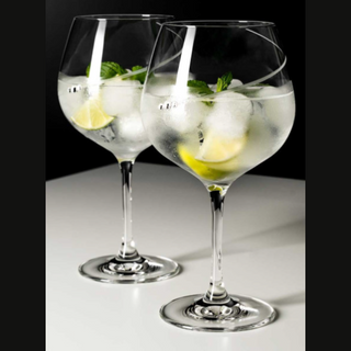 Diamante | Silhouette - Gin & Tonic Glasses with Swarovski® Crystals | 610 ml | Crystal | Clear | Set of 2