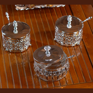 Āvaas | Tarangini - Diamond Knob Sugar Candy with Spoon and Glass Bowl