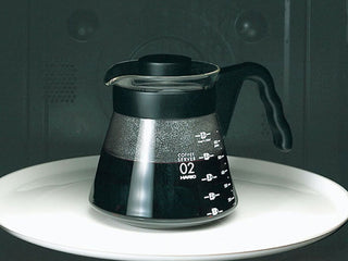 Hario | V60 - Size 02 Coffee Server | Heat-Resistant Glass | 700 ml | Black