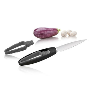 Vacuvin | Vegetable Knife + Brush Dark  | Grey  | Pc