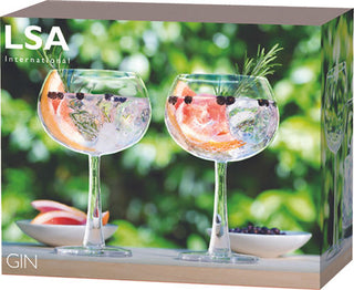 LSA International | Gin Balloon Glass | Platinum/Clear | 420ml