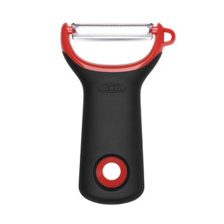 OXO | Good Grips | Serrated Peeler | Stainless Steel, Elastron & ABS | Red & Black | 1 pc