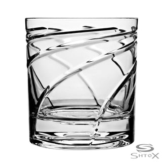 Shtox | Rotating Glass Shtox (002) - Diagonal Spirals | 320 ml | Crystal | Clear | Single Piece