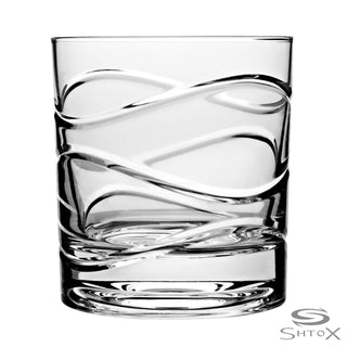 Shtox | Rotating Glass Shtox (003) - Wavy Circles | 320 ml | Crystal | Clear | Single Piece