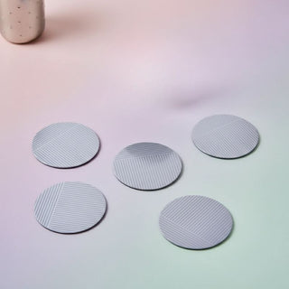 Arttdinox | Deco Round Coaster | Stainless Steel | Set of 6