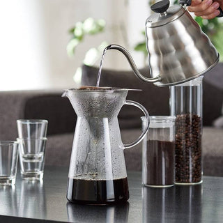 Hario | V60 Hot and Iced Glass Coffee Maker | Heat-Proof Glass | Size 02 | 700 ml | Clear