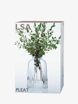 LSA International | Pleat Vase | H20cm | Clear | 1 Pc