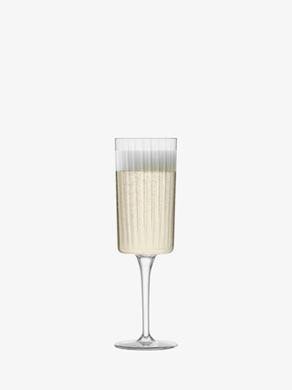 LSA International | Gio Line - Champagne Flutes | 210 ml | Crystal | Clear | Set of 4