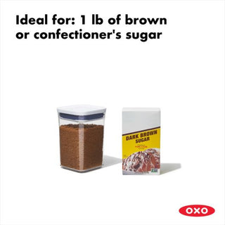 OXO | Good Grips Pop Container | Small Square - Short | 1 Litre | BPA-Free Plastic | Clear