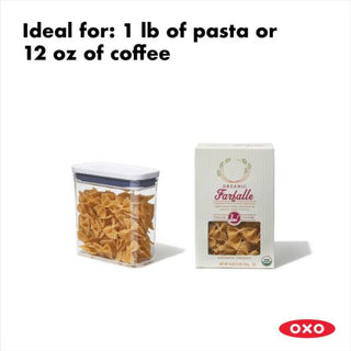 OXO | Good Grips Pop Containers | Slim Rectangle - Short | 355 ml | BPA-Free Plastic | Clear