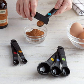 OXO | Good Grips | Measuring Spoon Set | Black | BPA-Free Plastic | Set of 7