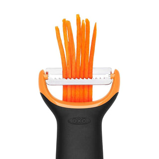 OXO | Good Grips | Julienne Peeler | BPA-Free Plastic | Orange and Black | 1 pc
